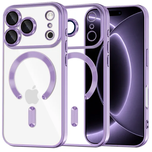 Apple iPhone 18 Pro / iPhone 17 Pro svetlofialový kryt Techsuit Luxury Crystal MagSafe - 1