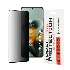  Motorola Edge 70 Max fekete Techsuit 111D adatvédő, teljes felületén ragasztós üvegfólia