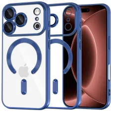 iPhone 18 Pro Max / iPhone 17 Pro Max tmavomodré puzdro Techsuit Luxury Crystal MagSafe