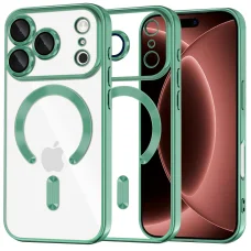 iPhone 18 Pro Max / iPhone 17 Pro Max svetlozelený kryt Techsuit Luxury Crystal MagSafe