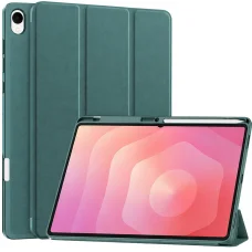 Samsung Galaxy Tab S12 Plus zelené puzdro Techsuit Flex Trifold s držiakom na pero