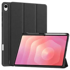 Samsung Galaxy Tab S12 Plus čierne puzdro Techsuit Flex Trifold s držiakom na pero