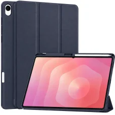 Tmavomodré puzdro Techsuit Flex Trifold s držiakom na pero pre Samsung Galaxy Tab S12 Plus