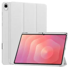 Samsung Galaxy Tab S12 Plus sivé puzdro na tablet Techsuit Flex Trifold s držiakom na pero