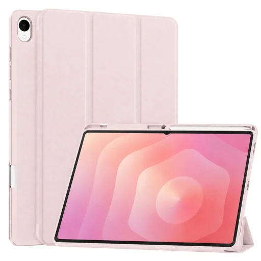 Samsung Galaxy Tab S12 Plus ružové puzdro Techsuit Flex Trifold s držiakom na pero - 1