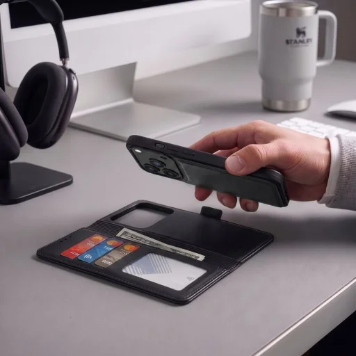 Apple iPhone 17 Pro Max / 18 Pro Max matné čierne Tech-Protect Wallet MagSafe peňaženkové puzdro - 5