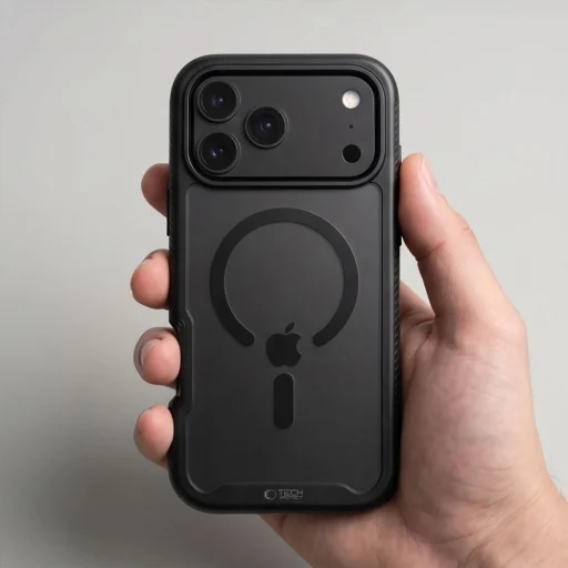 Matné čierne puzdro Tech-Protect Defense MagSafe pre Apple iPhone 17 Pro / 18 Pro - 8