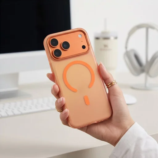 Apple iPhone 17 Pro / 18 Pro matné kozmicky oranžové puzdro Tech-Protect MagZero MagSafe - 7