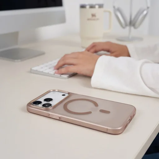 iPhone 17 Pro / 18 Pro matné púštne zlaté puzdro Tech-Protect MagZero MagSafe - 5