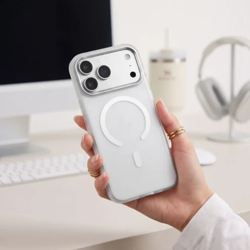 iPhone 17 Pro Max / 18 Pro Max matné biele puzdro Tech-Protect MagZero MagSafe - 7