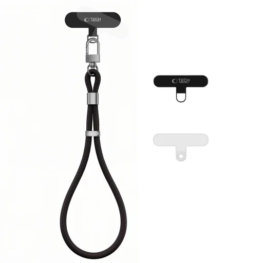 Tech-Protect C11S Rope Wrist Strap pútko na ruku – obsidiánová čierna - 1