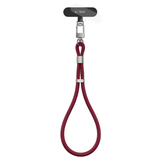 Tech-Protect C11S Rope pútko na zápästie, vínovočervené - 2