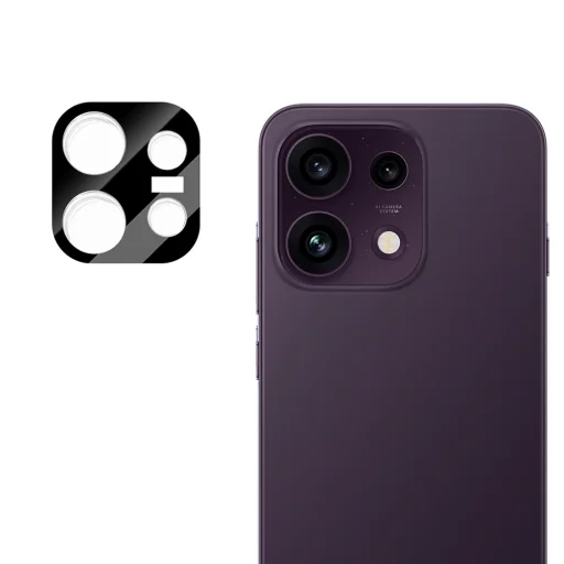  Oppo Reno16 F / Reno16 FS fekete Techsuit Full Camera Glass kameralencsevédő üvegfólia - 1