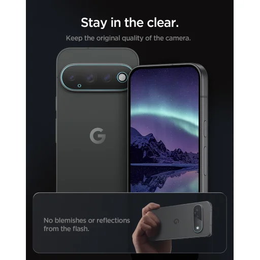 Google Pixel 11 Pro krištáľovo čisté Spigen Glass tR EZ Fit Optik Pro ochranné sklo na šošovky fotoaparátu, 2 ks - 15