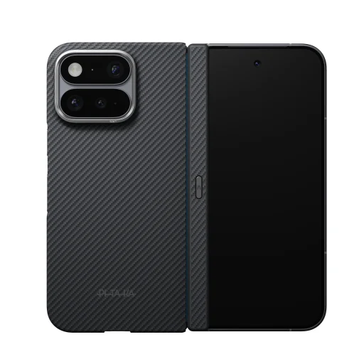  Google Pixel 11 Pro Fold fekete/szürke sávolykötésű Pitaka Edge Case aramidszálas hátlap tok Axis funkcióval - 5