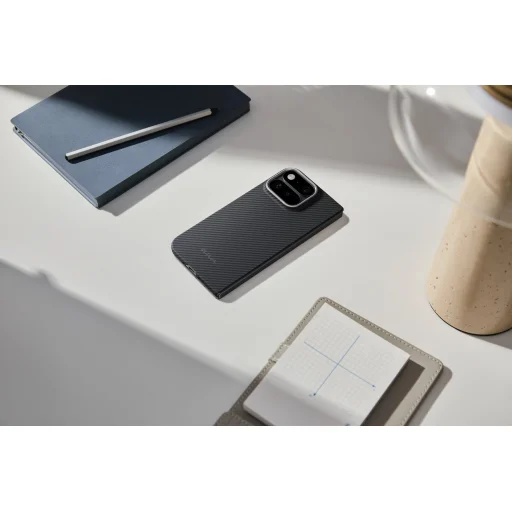  Google Pixel 11 Pro Fold fekete/szürke sávoly PITAKA Edge Case hátlap tok - 7
