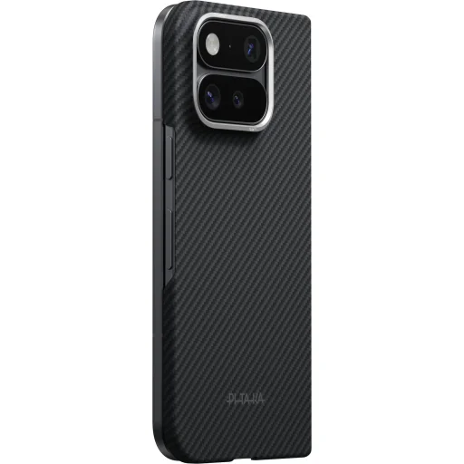  Google Pixel 11 Pro Fold fekete/szürke sávoly PITAKA Edge Case hátlap tok - 1