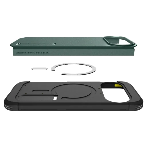 Google Pixel 11 Pro XL tmavozelené puzdro Spigen Tough Armor MagFit - 10