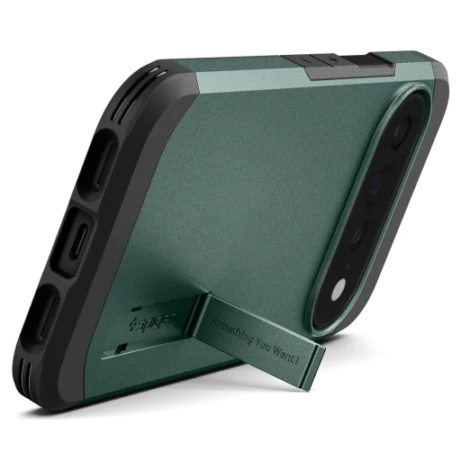 Google Pixel 11 Pro XL tmavozelené puzdro Spigen Tough Armor MagFit - 11