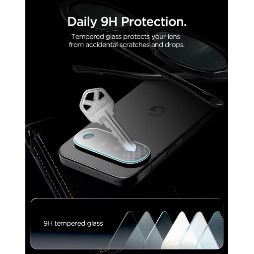 Google Pixel 11 Spigen Glas.tR EZ Fit Optik Pro ochranné sklo na kameru, 2 kusy, číra - 12