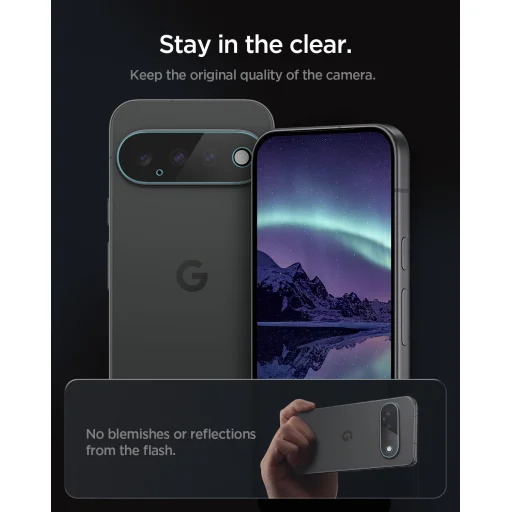 Google Pixel 11 Spigen Glas.tR EZ Fit Optik Pro ochranné sklo na kameru, 2 kusy, číra - 15