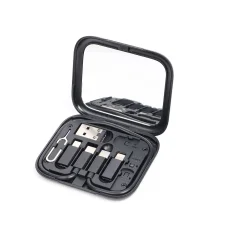 Setty AD-S11-01 11 v 1 súprava cestovných adaptérov, čierna