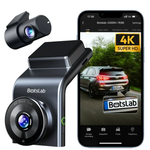 Botslab G300H Plus 4K predná a zadná autokamera, sivá - 2