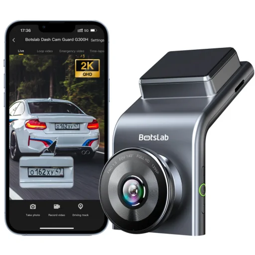 Botslab G300H Plus 4K elülső és hátsó autós menetrögzítő kamera, szürke - 4