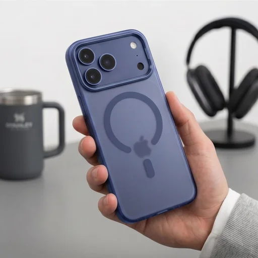 iPhone 17 Pro / 18 Pro matné tmavomodré puzdro Tech-Protect MagZero MagSafe - 5