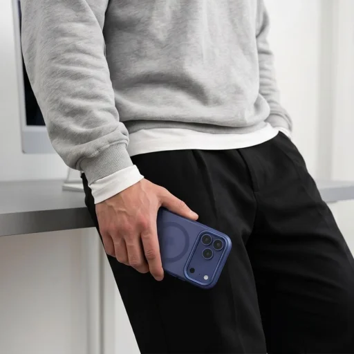iPhone 17 Pro / 18 Pro matné tmavomodré puzdro Tech-Protect MagZero MagSafe - 6