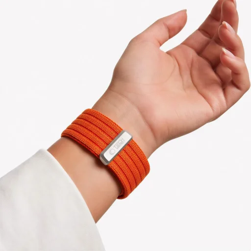 Oranžový nylonový športový remienok Tech-Protect na suchý zips pre Apple Watch - 6