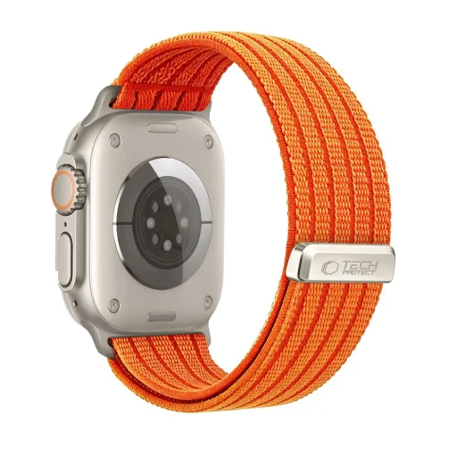 Oranžový nylonový športový remienok Tech-Protect na suchý zips pre Apple Watch - 2
