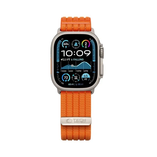Oranžový nylonový športový remienok Tech-Protect na suchý zips pre Apple Watch - 3