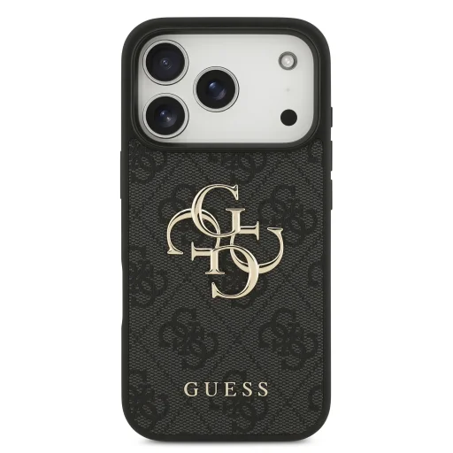 iPhone 18 Pro sivé puzdro Guess PU 4G Metal Logo - 3