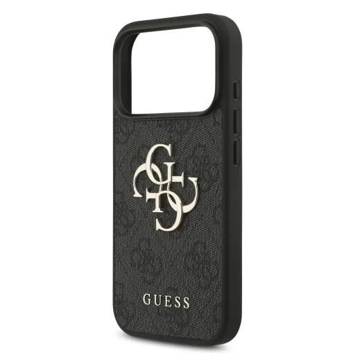 iPhone 18 Pro sivé puzdro Guess PU 4G Metal Logo - 5