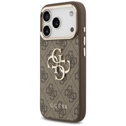 Hnedý kryt Guess Hardcase 4G Big Classic Logo pre iPhone 18 Pro (GUHCP18L4GMGCBR) - 2