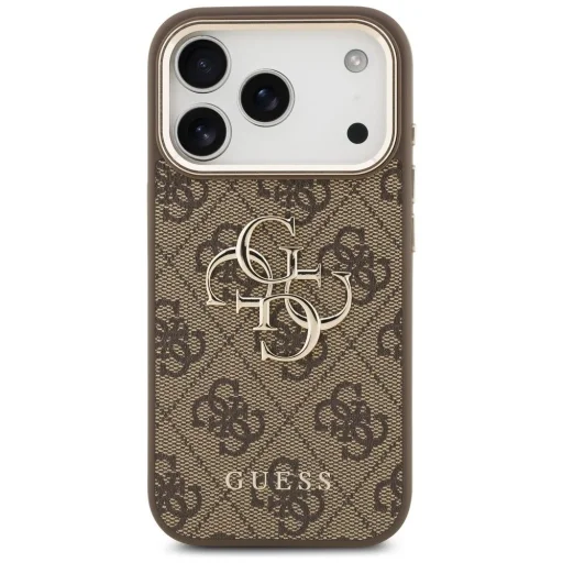 Hnedý kryt Guess Hardcase 4G Big Classic Logo pre iPhone 18 Pro (GUHCP18L4GMGCBR) - 3