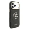 Apple iPhone 18 Pro Max čierne Guess 4G puzdro z umelej kože s kovovým logom a zlatým rámom thumbnail