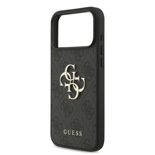 Sivé puzdro Guess PU 4G s kovovým logom pre iPhone 18 Pro Max - 5
