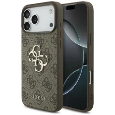 iPhone 18 Pro hnedý Guess PU 4G kryt s kovovým logom