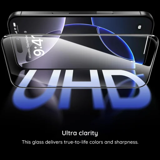  iPhone 18 Pro Black Techsuit ESD Glass üvegfólia - 5