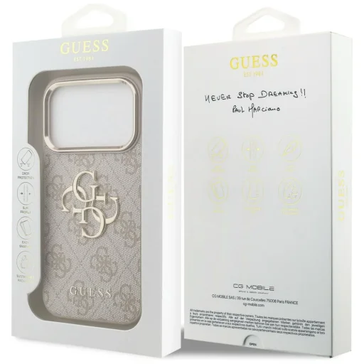 iPhone 18 Pro ružové puzdro Guess Hardcase 4G Big Classic Logo - 8