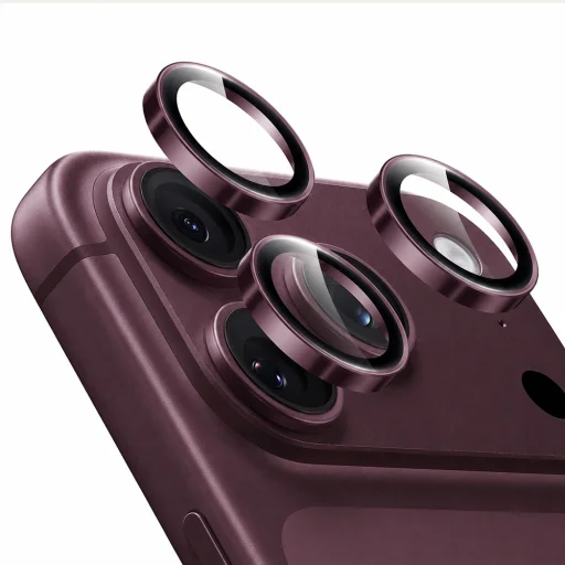  iPhone 18 Pro / iPhone 18 Pro Max mély bordó ESR Armorite kameravédő üvegfólia - 1