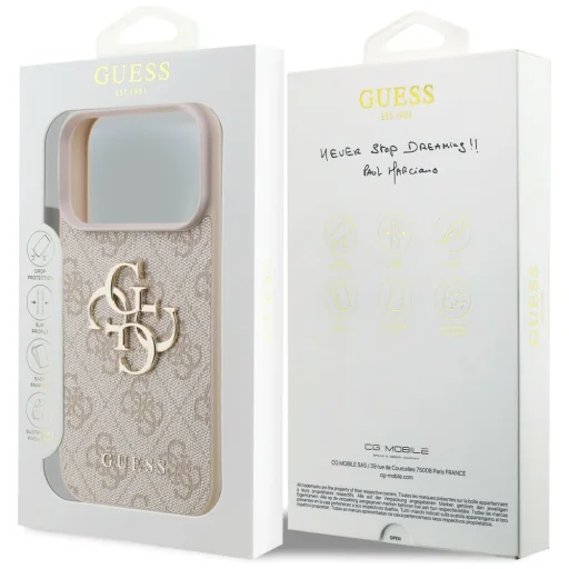  Apple iPhone 18 Pro Rózsaszín Guess Hardcase 4G Big Logo (GUHCP18L4GMGPI) tok - 8