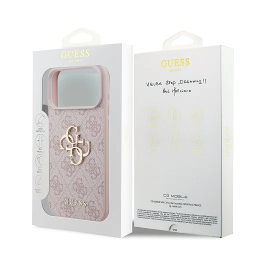 iPhone 18 Pro Max rózsaszín Guess Hardcase 4G Big Logo GUHCP18X4GMGPI tok - 7