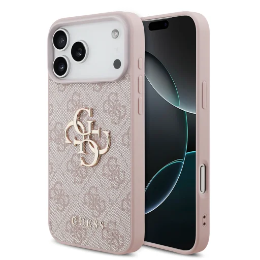  iPhone 18 Pro Max rózsaszín Guess Hardcase 4G Big Logo GUHCP18X4GMGPI tok - 1