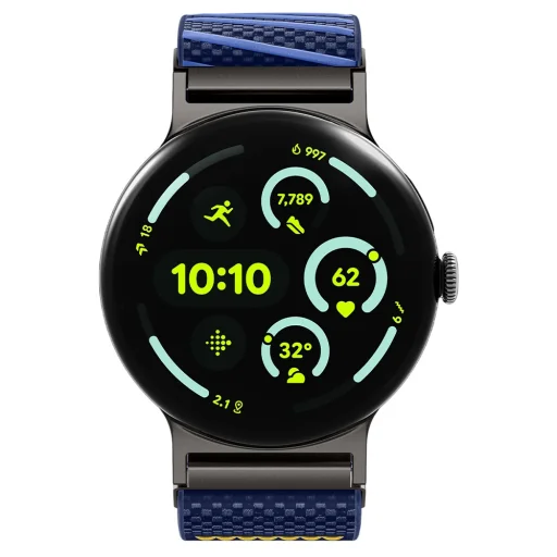 Google Pixel Watch 3 / Watch 4 / Watch 5 45 mm čučoriedkovo-tmavomodrý nylonový remienok Spigen Lite Fit X (AMP11813) - 2