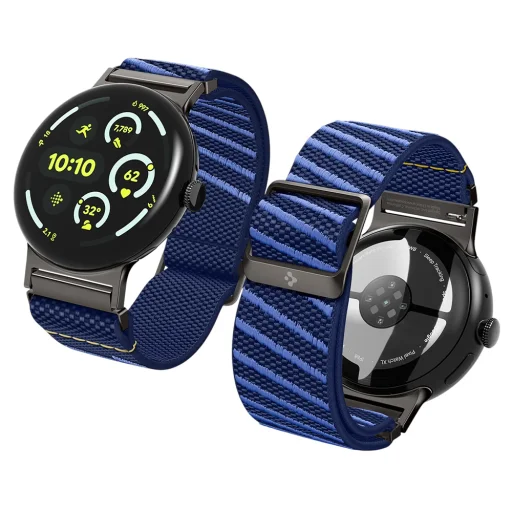 Google Pixel Watch 3 / Watch 4 / Watch 5 45 mm čučoriedkovo-tmavomodrý nylonový remienok Spigen Lite Fit X (AMP11813) - 4