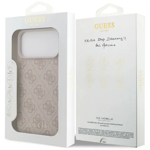  Apple iPhone 18 Pro Max rózsaszín Guess Hardcase 4G Big Classic Logo GUHCP18X4GMGCPI tok - 7