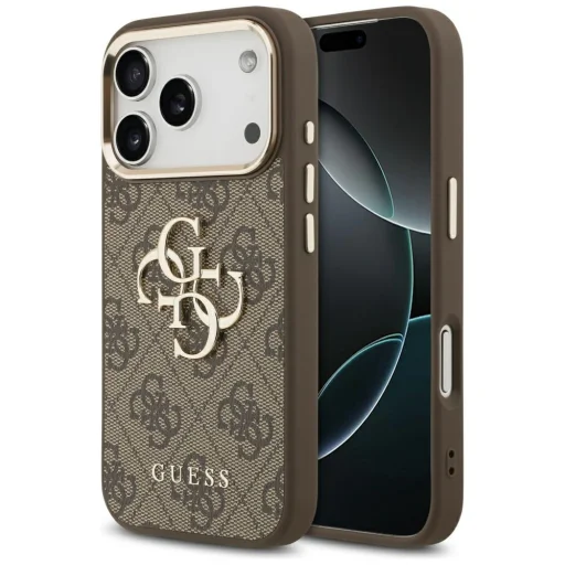 iPhone 18 Pro barna Guess Hardcase 4G Big Classic Logo tok (GUHCP18L4GMGCBR) - 1